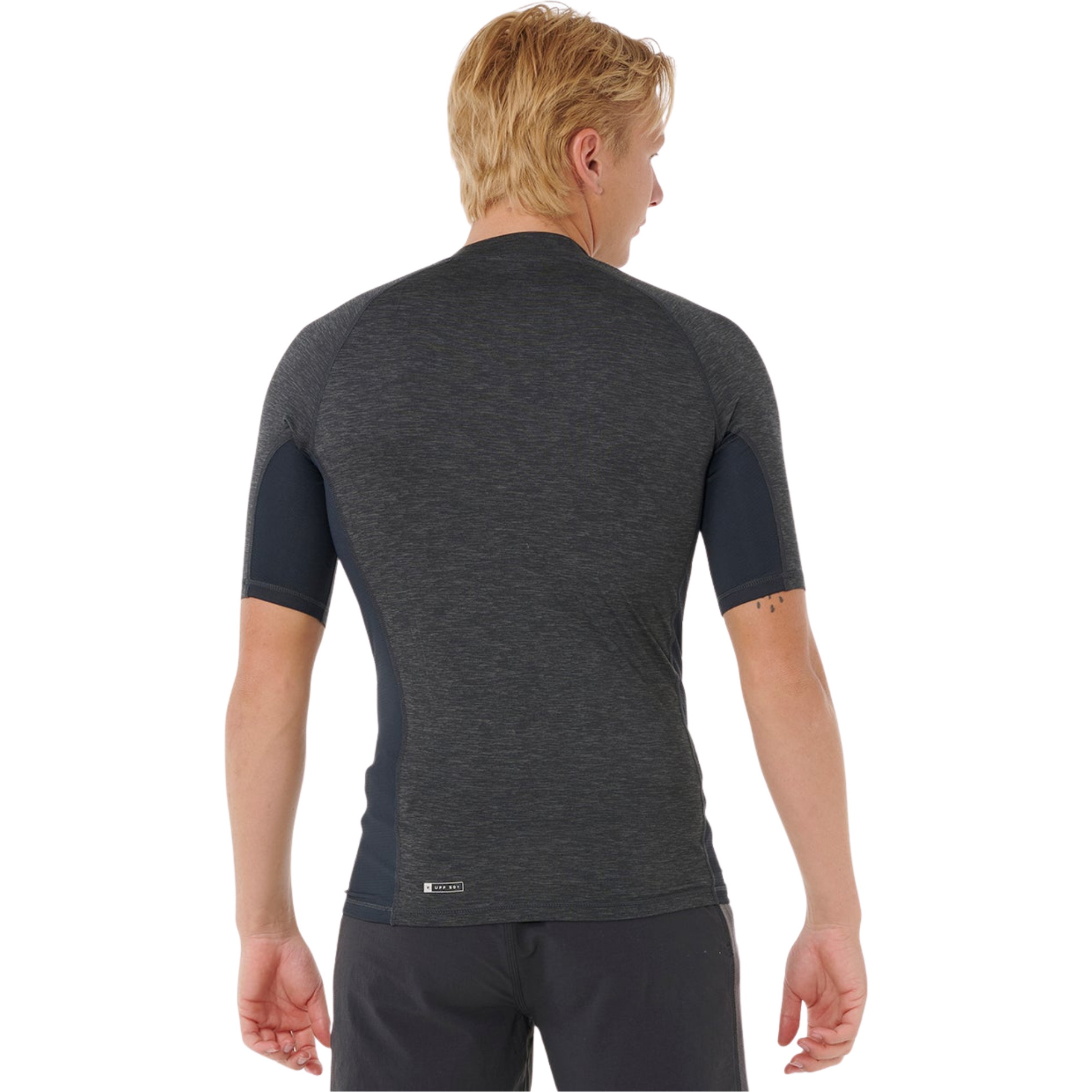 2026 Rip Curl Da Uomo Dawn Patrol Canotta In Lycra A Maniche Corte UPF 16CMRV - Black Marle
